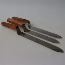 Ніж нержавійка дерев'яна ручка (200/250мм) "Японська сталь"