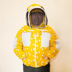 Куртка пасічника "жовті бджілки" вентильована котонова (Пакистан) р. S-XL